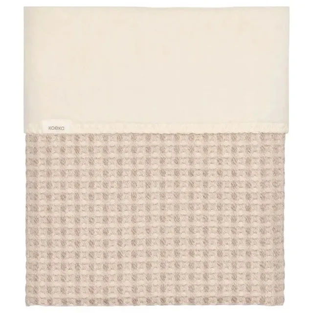 Wiegdeken Cotton Fleece Wafel Amsterdam - Crumble/Natural