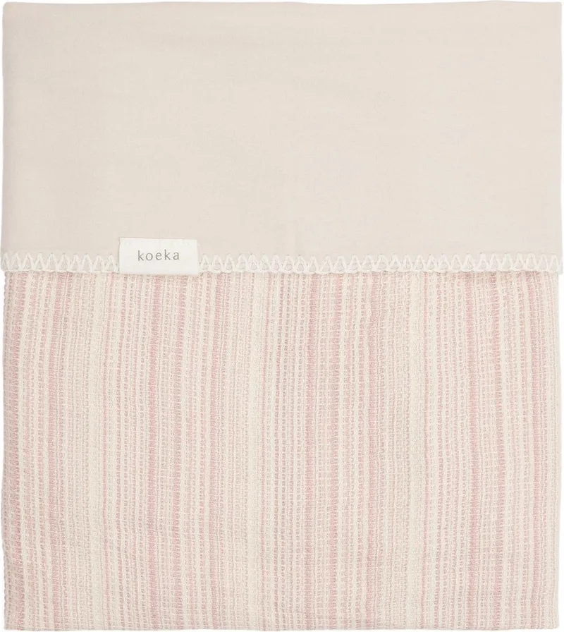Wiegdeken Maui flanel - old pink/soft sand 75x100cm by Koeka in Pink – product photo