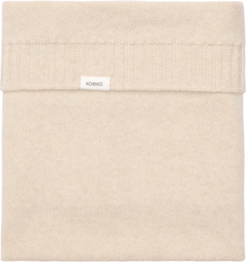Wiegdeken Premium Knit Beja - Merino Wol/Cashmere - Warm White - 75x90 cm de Koeka en Blanc – photo produit