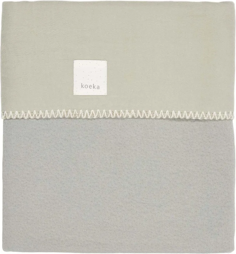 Wiegdeken Runa flanel - groen - 75x100cm de Koeka en Leaf – photo produit