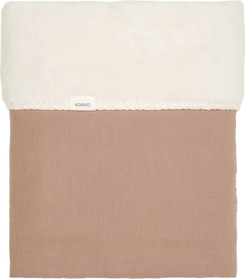 wiegdeken teddy Faro - caffe - 75x100 van Koeka in Bruin – productfoto