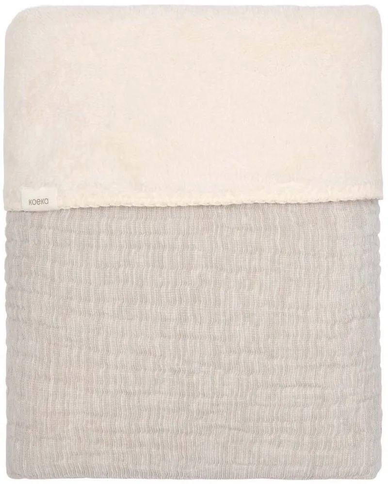 Wiegdeken Teddy - Rivoli - Stone - 75x100 cm by Koeka in Grey – product photo