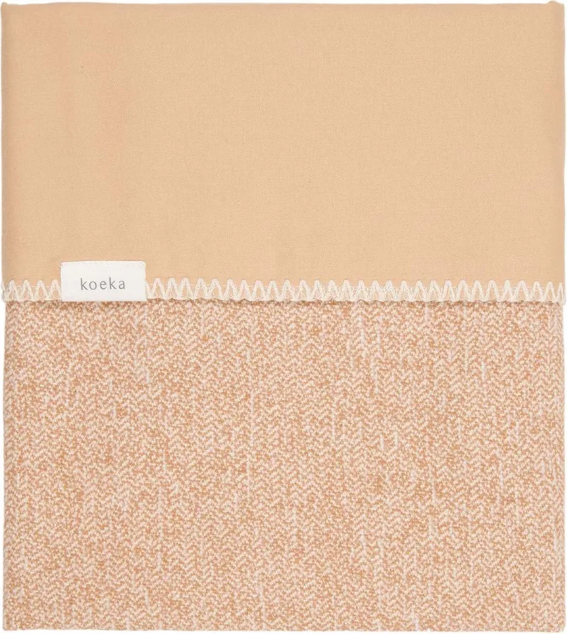 Wiegdeken Vigo flanel - Caramel 75 x 100 cm de Koeka en Caramel, Soft caramel – photo produit