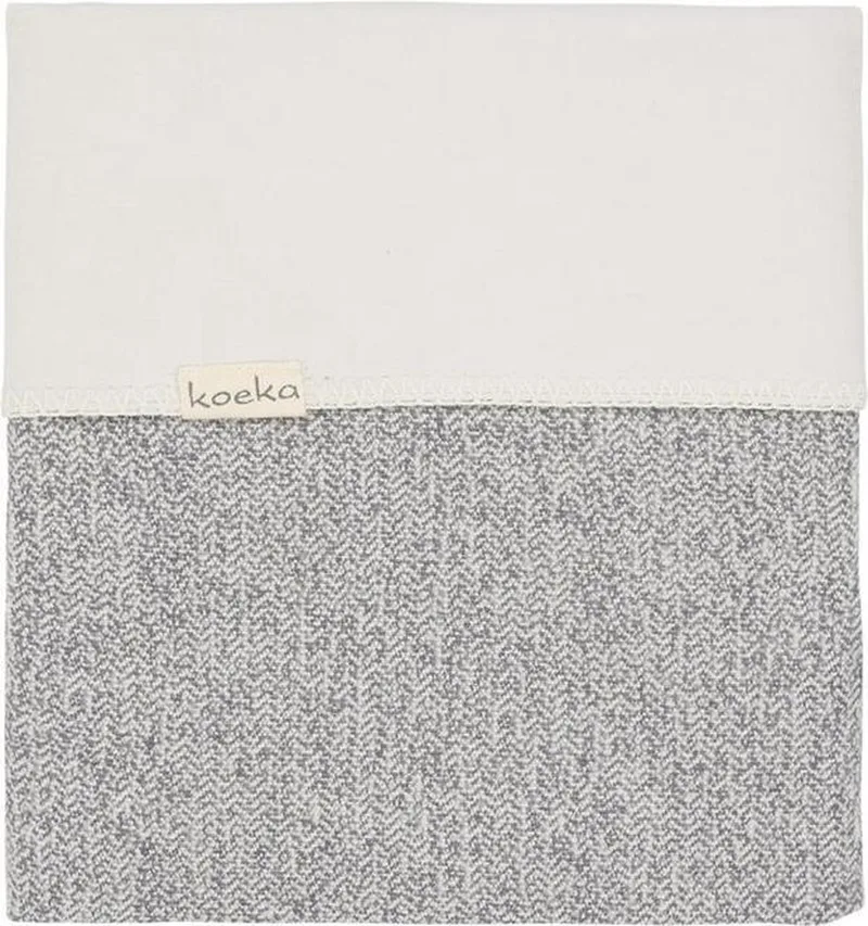 Wiegdeken Vigo flanel - sparkle grey/pebble 75x100cm by Koeka in Sparkle grey – product photo