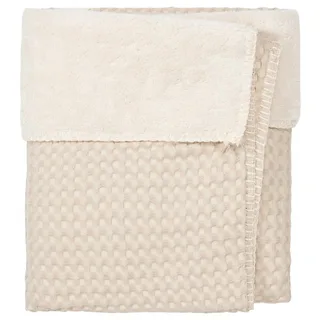 wiegdeken wafel/teddy Oslo sand/pebble 75x100 by Koeka in Beige, White – product photo 2 of 4