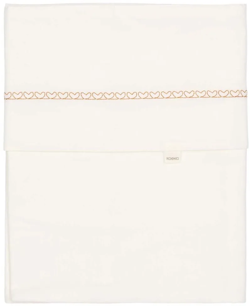 Wieglaken – Fall in Love – Honey – 80x100 cm fra Koeka i Guld – produktbillede
