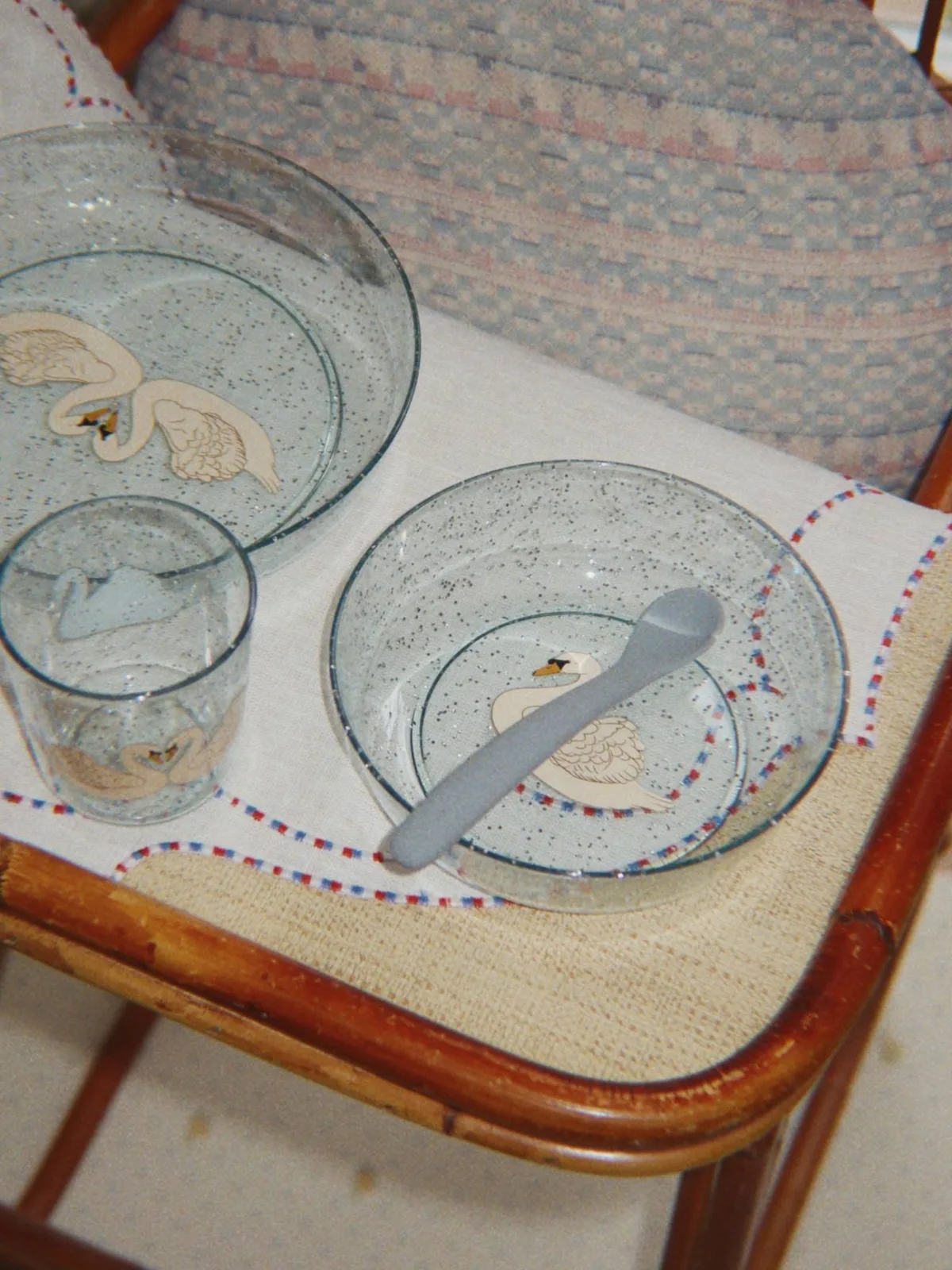 eetset met glitters blauw de Konges Sløjd – photo produit