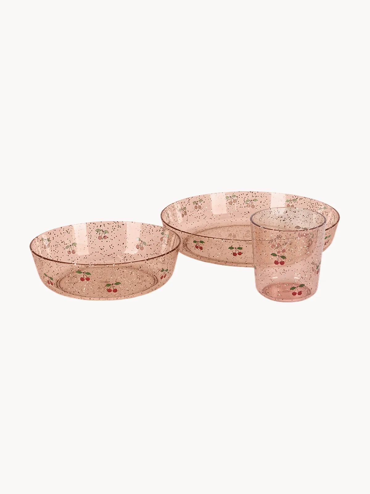 Set de vaisselle pour enfant Cherry, 3 pièces de Konges Sløjd – photo produit
