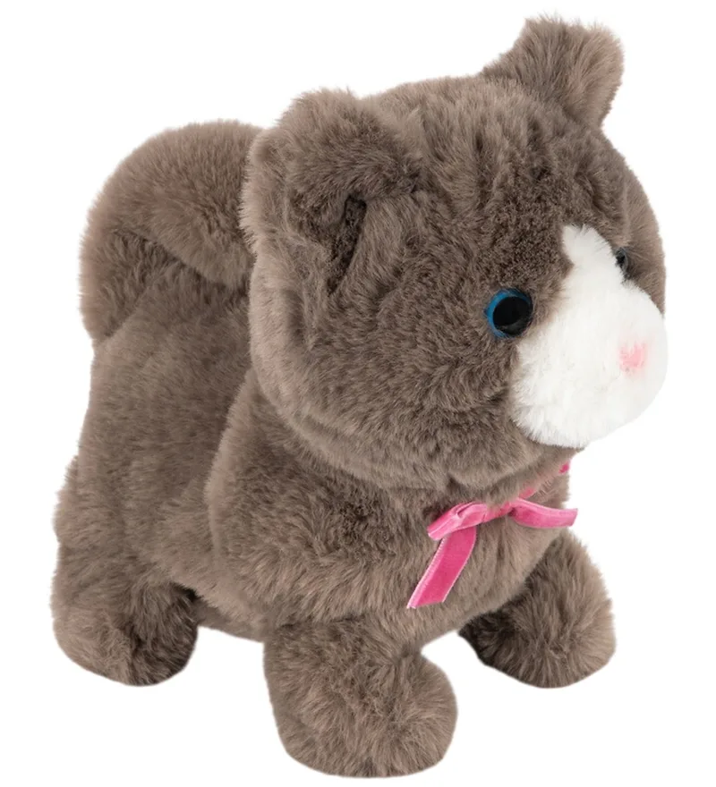 Knuffel - Lopen CAT - 18,5 cm - Grey by Konges Sløjd – product photo
