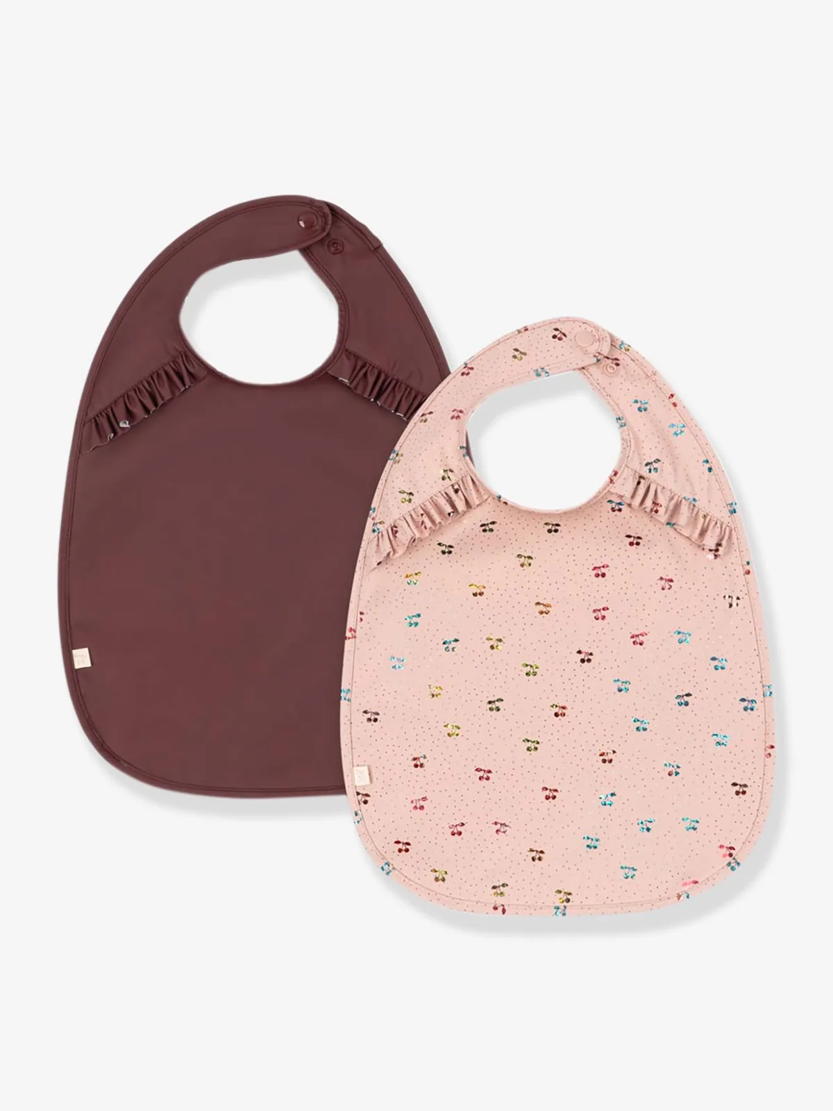 Set van 2 glitter slabbetjes rozen by Konges Sløjd – product photo