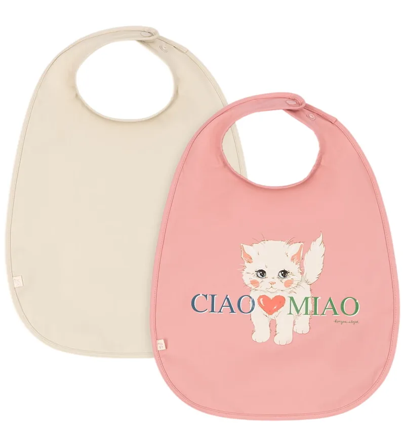 Slabbetjes - PU - 2-pack - Ciao Miao van Konges Sløjd – productfoto