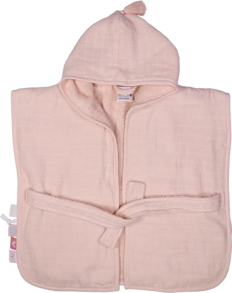 Blush Pink Badstof/Hydrofiel Badjas LLTT-934666 de Label Label en Rose – photo produit