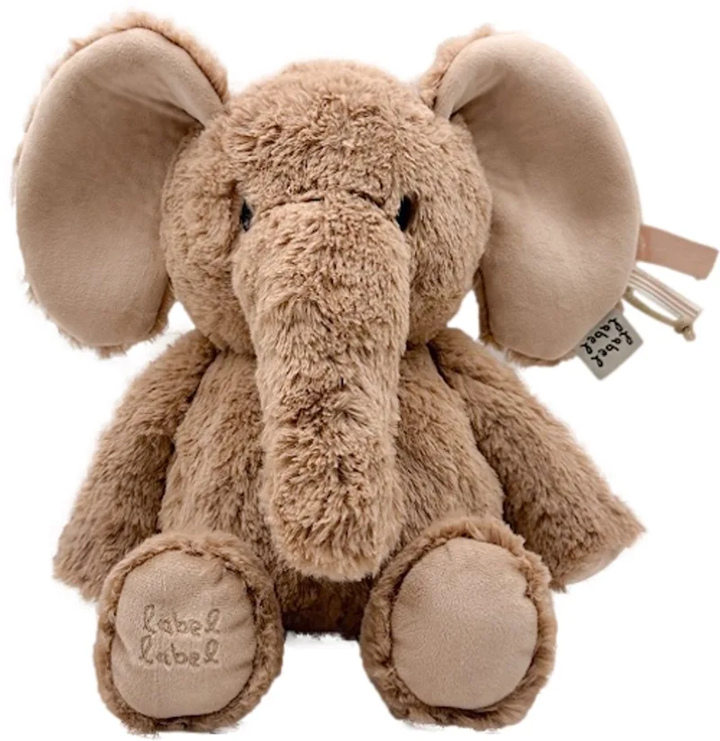 Elephant Elly Nougat 26 cm Knuffel by Label Label in Nougat, Brown – product photo