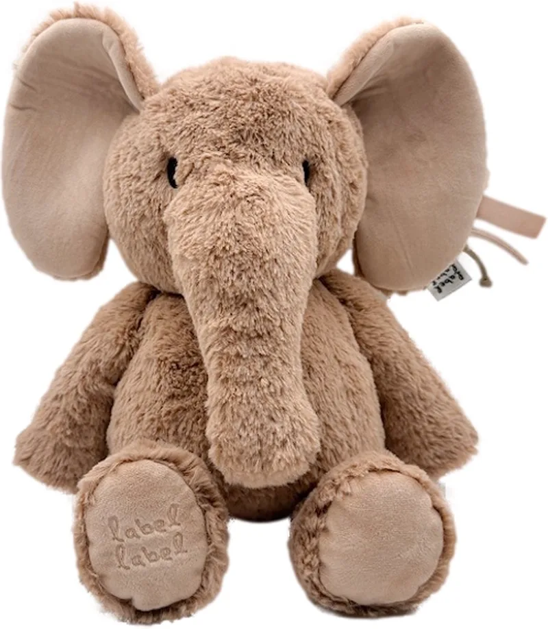Elephant Elly Nougat 34 cm Knuffel by Label Label in Nougat, Brown – product photo