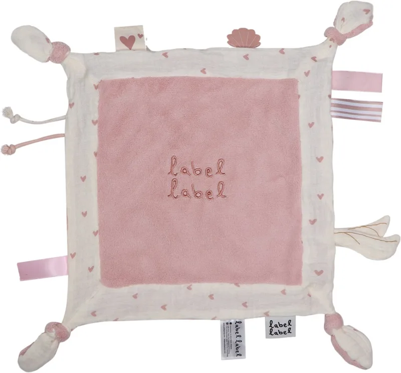 Hartjes Knuffeldoekje de Label Label en Rose – photo produit