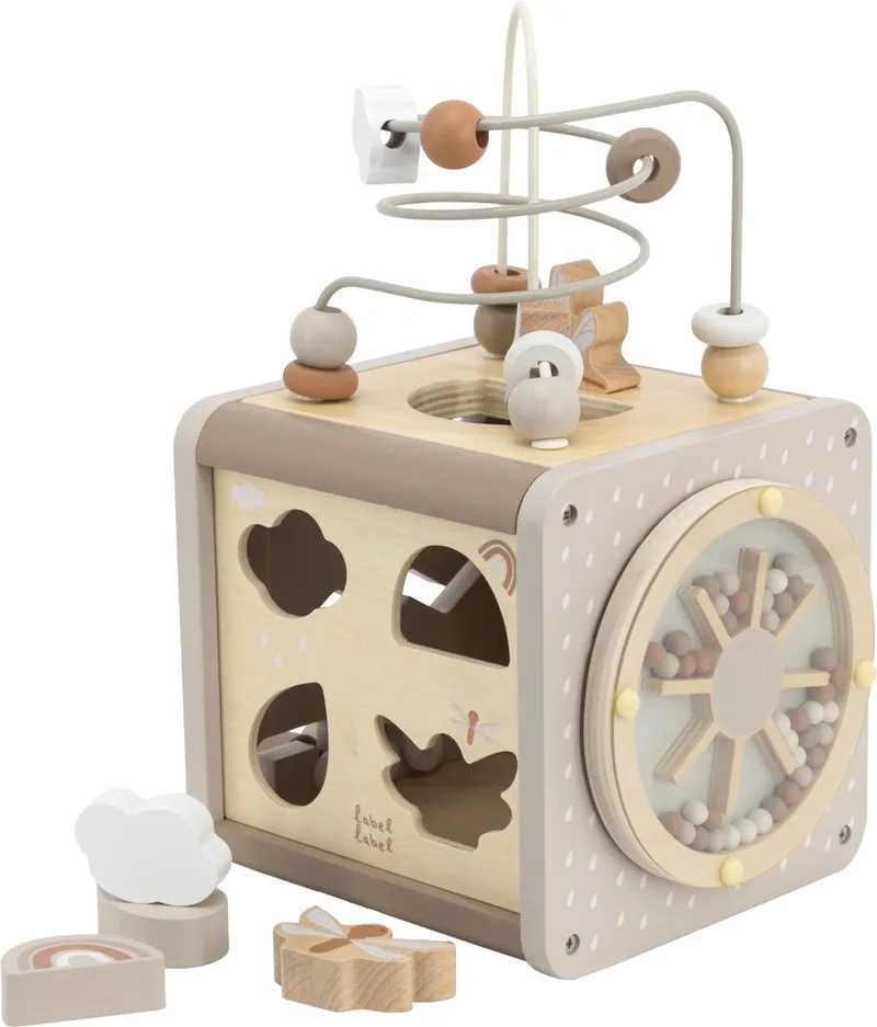 Houten Activiteitenkubus Label Label Nougat by Label Label in Nougat – product photo