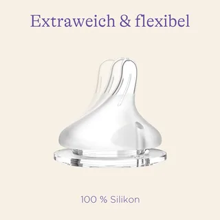 Babyflasche NaturalWave, Anti-Kolik-Weithals, Gr. S, 160 ml, ab 1M von Lansinoh in Transparent, 6,6 × 15,6 × 6,6 mm – Produktfoto 1 von 2