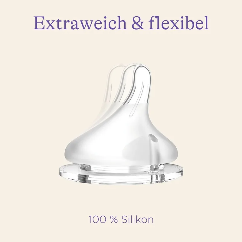 Babyflasche NaturalWave, Anti-Kolik-Weithals, Gr. S, 160 ml, ab 1M von Lansinoh in Transparent, 6,6 × 15,6 × 6,6 mm – Produktfoto 1 von 2