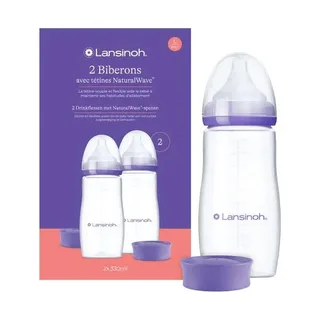 Babyfles 2x 330ml - +6 maanden/L von Lansinoh – Produktfoto 1 von 3