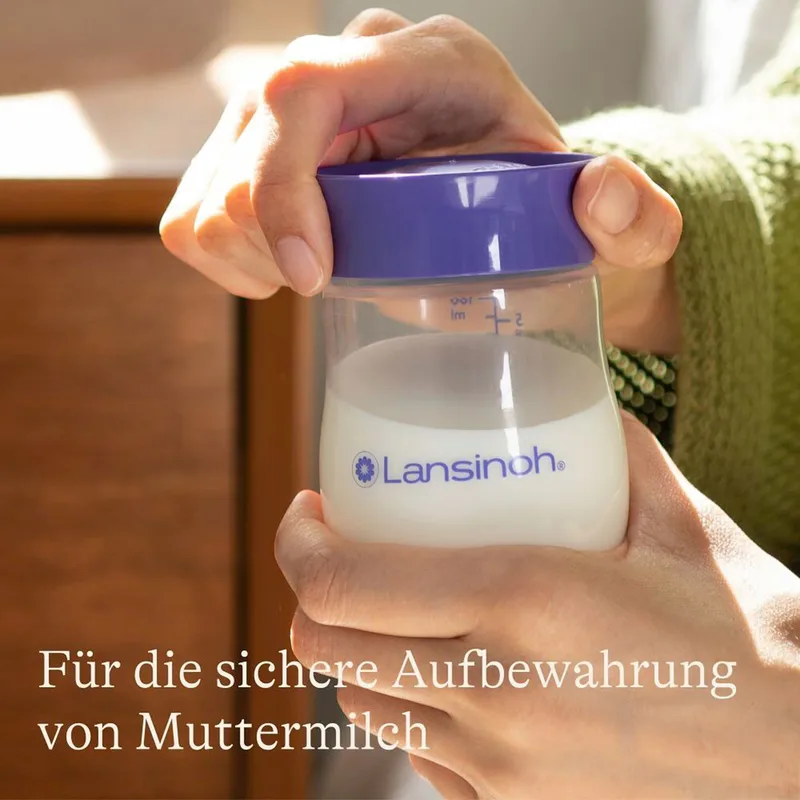 Lansinoh 4er-Pack Babyflaschen für Muttermilch, Weithals, 160 ml by Lansinoh in Transparent, 9,6 × 13,3 × 9,6 mm – product photo