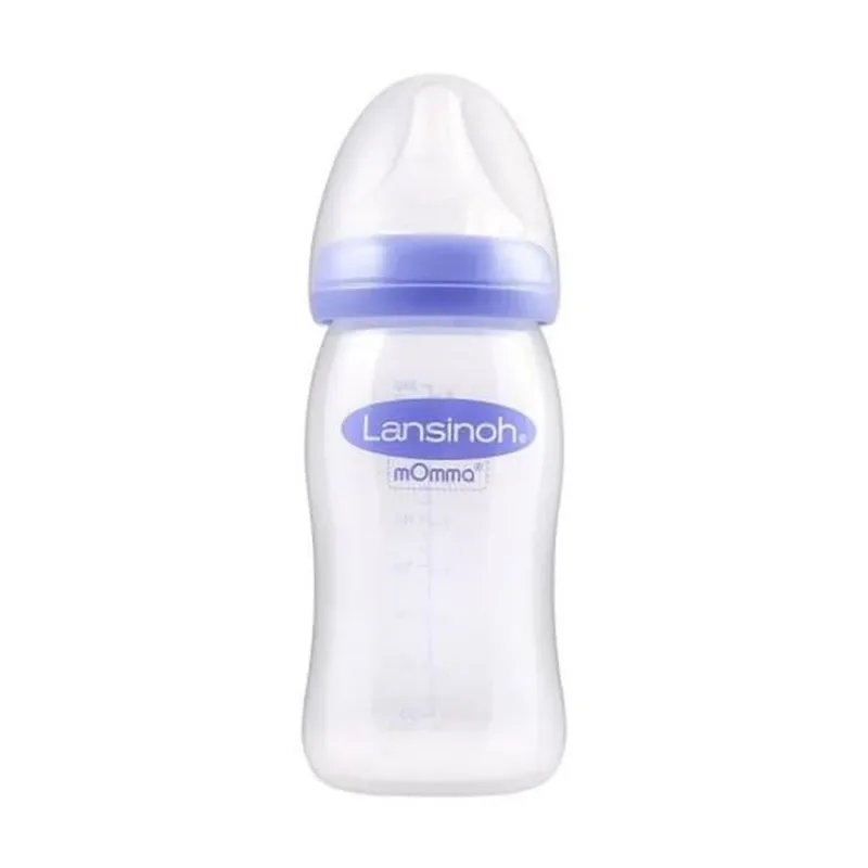 Natural Wave Fles – 240 ml | Ideaal voor de overgang van borst naar fles de Lansinoh – photo produit