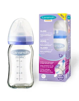 Natural Wave Fles - Glas - 160ml von Lansinoh in Paars en transparant – Produktfoto 2 von 2