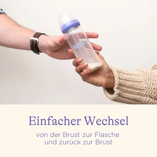 Natural Wave Fles - Glas - 240ml by Lansinoh in Paars en wit – product photo 2 of 3