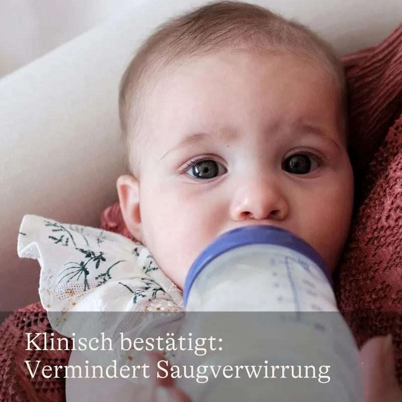 Starterset Babyflaschen mit NaturalWave®Sauger, Weithals von Lansinoh in Transparent, 14,1 × 19,5 × 6,9 mm – Produktfoto 1 von 3