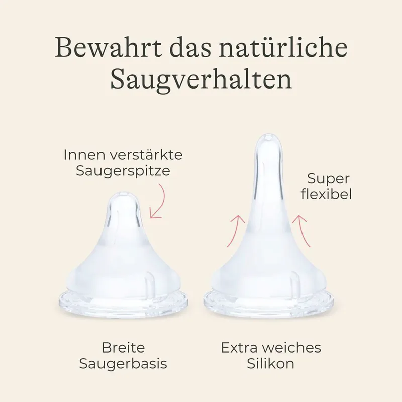 Starterset Babyflaschen mit NaturalWave®Sauger, Weithals von Lansinoh in Transparent, 14,1 × 19,5 × 6,9 mm – Produktfoto 2 von 3