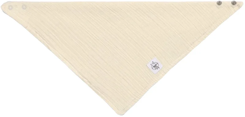 Baby Kids Mousseline GOTS gecertificeerd gaas driehoekig slabbetje katoenen drukknoop dubbellaags/Bandana vanille van Lässig – productfoto