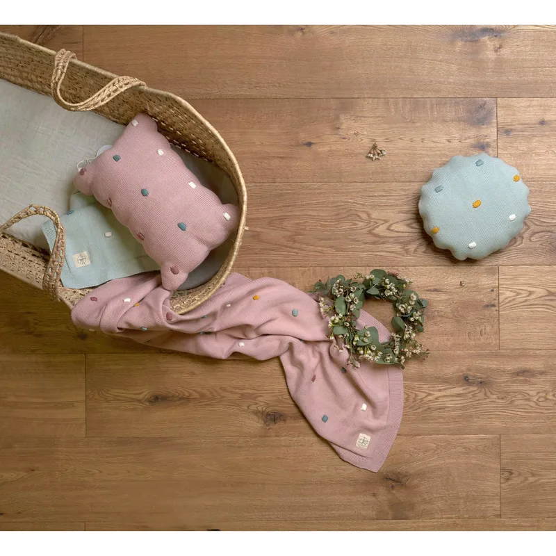 Babydecke Dots 80x110 cm från Lässig i Rosa, 80 × 110 mm – produktbild 2 av 3
