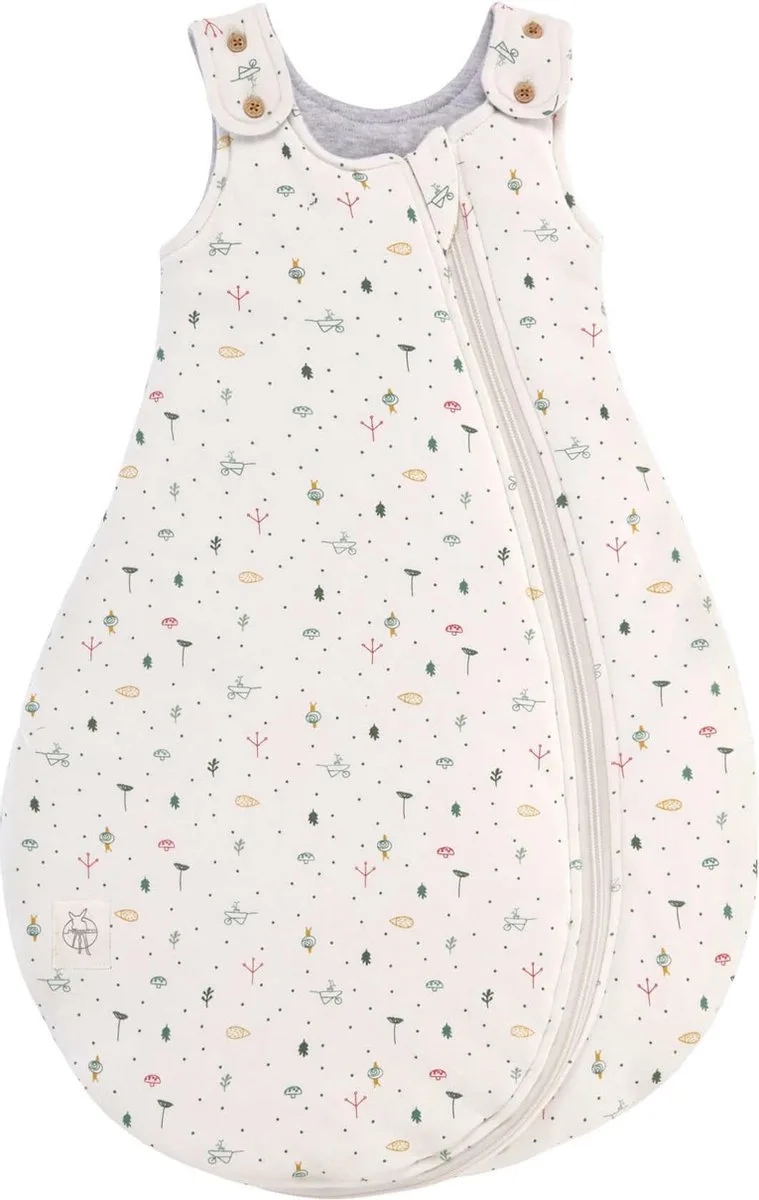 babyslaapzak 4 seizoenen Druppelvorm Garden Explorer 50-56 (0-2 mnd) by Lässig in Garden explorer wit-gedessineerd – product photo