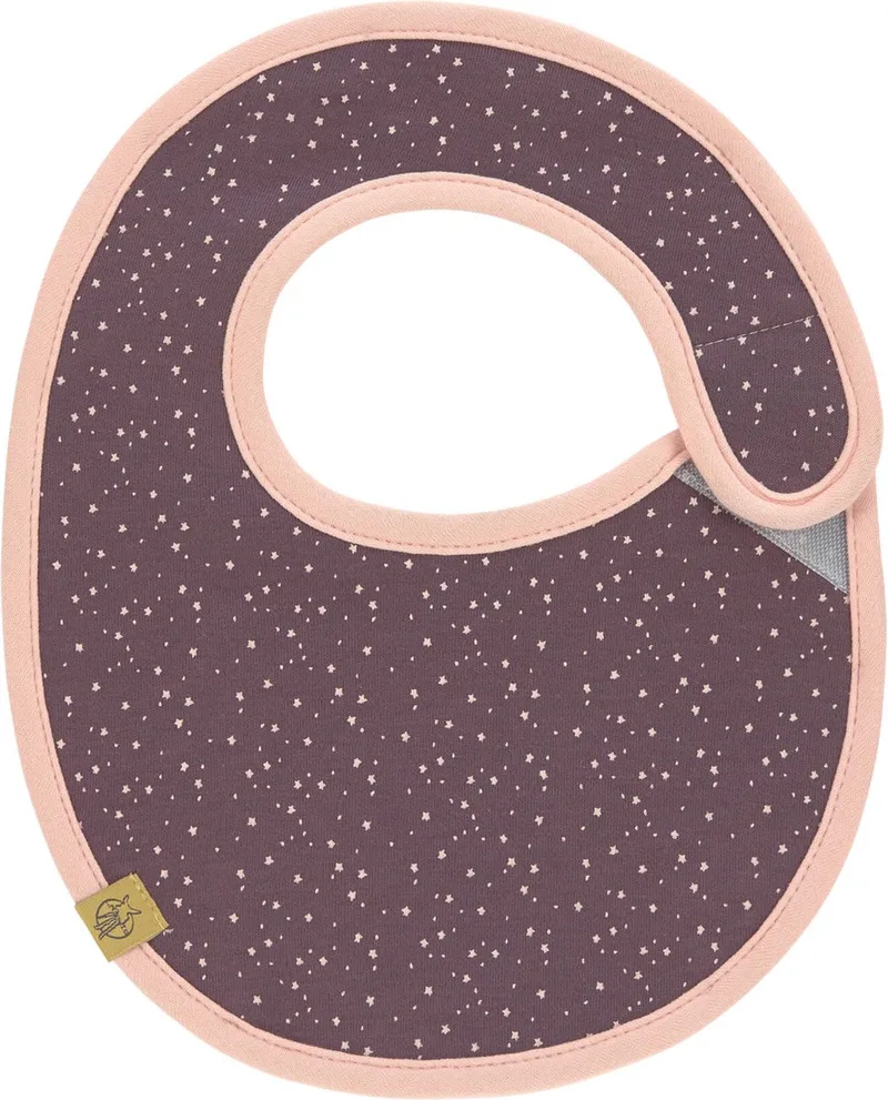 Babyslab waterafstotende klittenbandsluiting Katoen/slabbetje Klein, weinig water van Lässig in Paars – productfoto