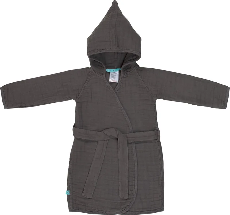 Badjas Muslin 12 tot 18 maanden - Anthracite by Lässig in Anthracite – product photo