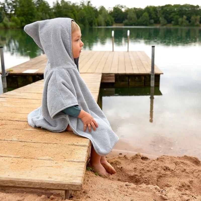 Badponcho Splash & Fun Terry GOTS van Lässig in Lichtblauw – productfoto