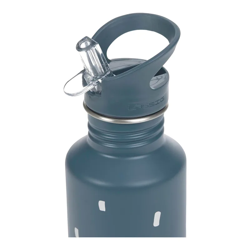 Edelstahl-Trinkflasche Happy Prints 500 ml de Lässig en Bleu, 7,3 × 17,2 × 7,3 mm – photo produit