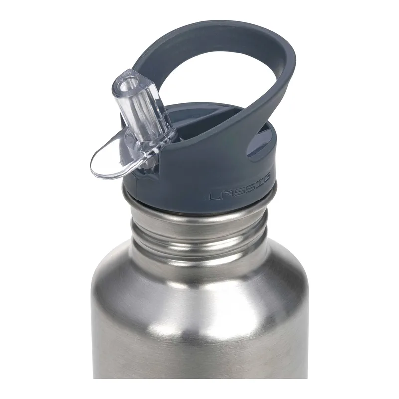 Edelstahl-Trinkflasche Nature 500ml de Lässig en Argent, Bleu, 7,3 × 7,3 × 17,2 mm – photo produit