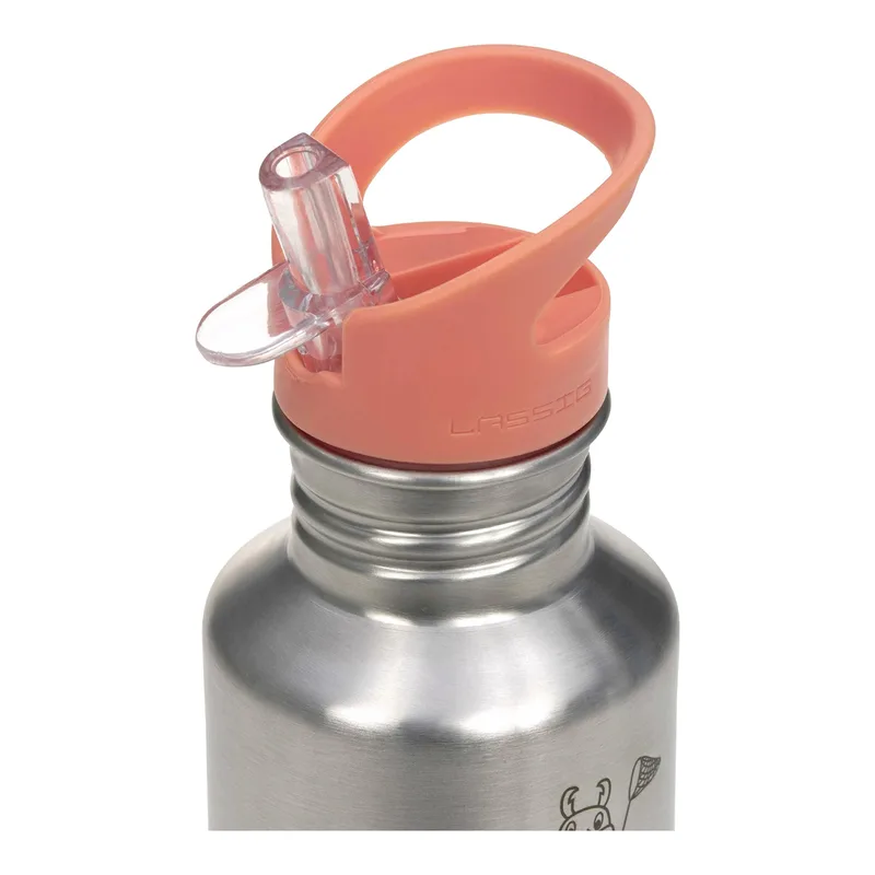 Edelstahl-Trinkflasche Nature 500ml de Lässig en Argent, Orange, 7,3 × 7,3 × 17,2 mm – photo produit