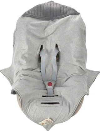 Einschlagdecke Einschlagdecke für Babyschale, anthracite, LÄSSIG, GOTS made with organic materials, zertifiziert durch BCS 27262 by Lässig in Grey – product photo 4 of 5