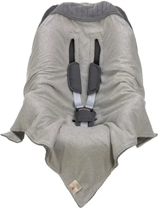 Einschlagdecke Einschlagdecke für Babyschale, anthracite, LÄSSIG, GOTS made with organic materials, zertifiziert durch BCS 27262 by Lässig in Grey – product photo 3 of 5