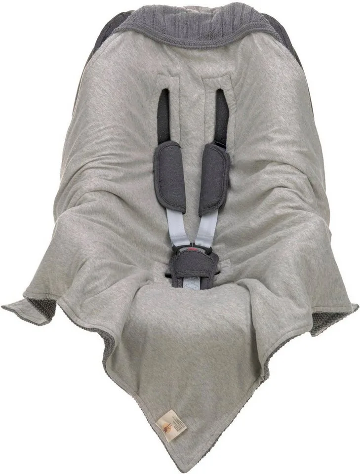 Einschlagdecke Einschlagdecke für Babyschale, anthracite, LÄSSIG, GOTS made with organic materials, zertifiziert durch BCS 27262 by Lässig in Grey – product photo 3 of 5