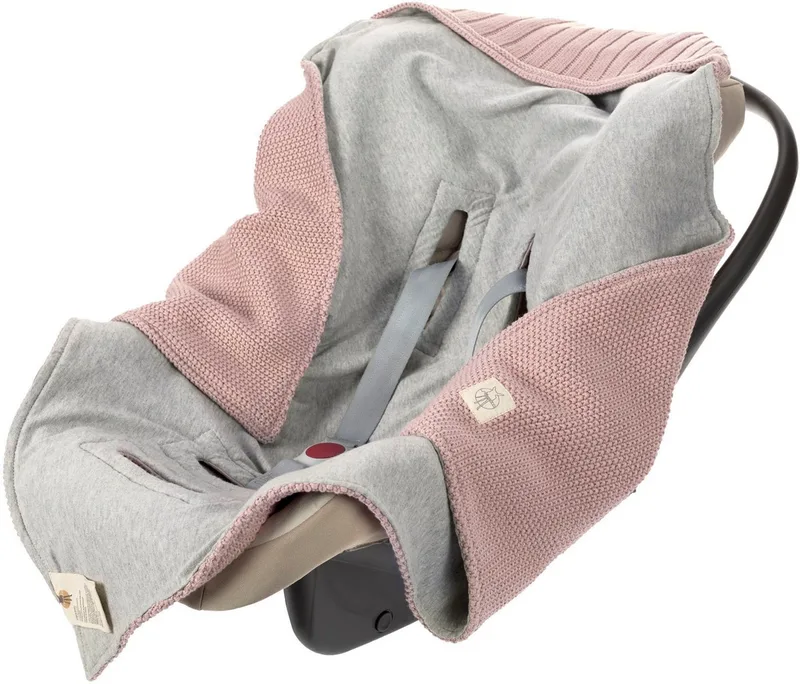 Einschlagdecke Einschlagdecke für Babyschale, dusty pink, LÄSSIG, GOTS made with organic materials, zertifiziert durch BCS 27262 by Lässig in Pink – product photo 2 of 5