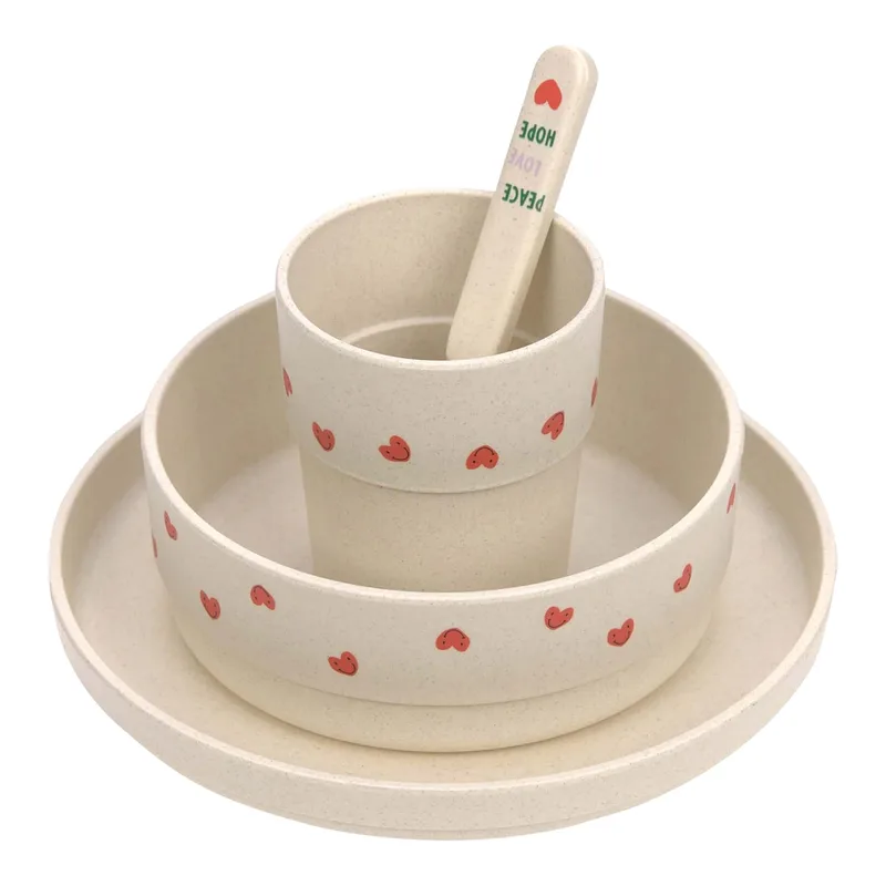 Geschirrset Happy Rascals von Lässig in Rot, 22,7 × 7,2 × 26 mm – Produktfoto 1 von 3
