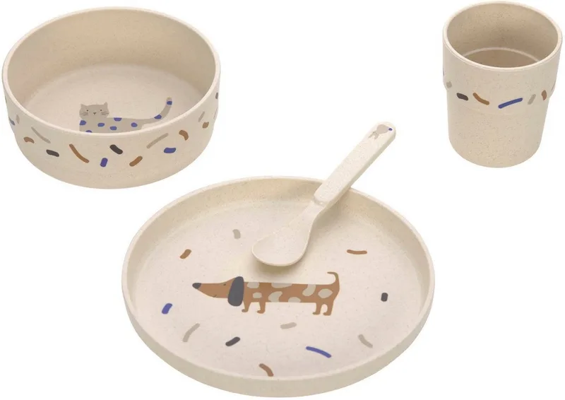 Kindergeschirr-Set Little Mateys, royal blue (4-tlg), 1 Personen, Polypropylen de Lässig en Blanc – photo produit 1 sur 5