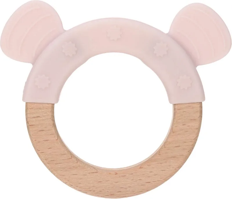 Laessig Little Chums Bijtring Mouse van Lässig in Roze – productfoto