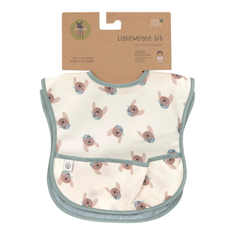 Lässig 2er-Pack Lätzchen mit Auffangschale de Lässig en 27 × 0,4 × 38 mm – photo produit 3 sur 3