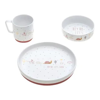 Lässig 3-tlg. Geschirrset Porzellan de Lässig en Rouge, 33 × 20,5 × 7,5 mm – photo produit 1 sur 3