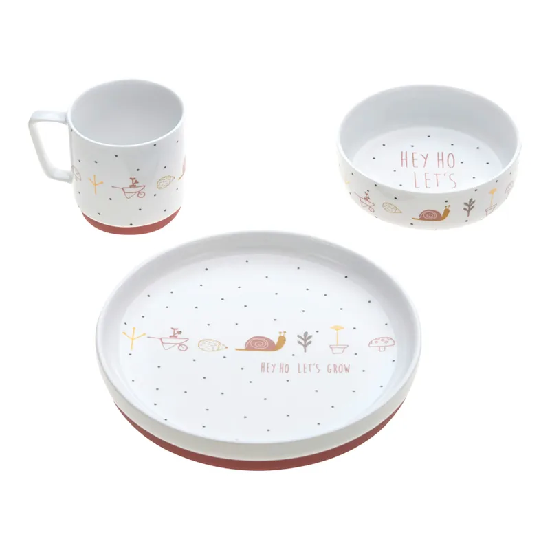 Lässig 3-tlg. Geschirrset Porzellan de Lässig en Rouge, 33 × 20,5 × 7,5 mm – photo produit 1 sur 3
