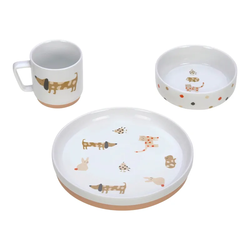 Lässig 3-tlg. Geschirrset Porzellan van Lässig in Wit, 33 × 20,5 × 7,5 mm – productfoto 1 van 2