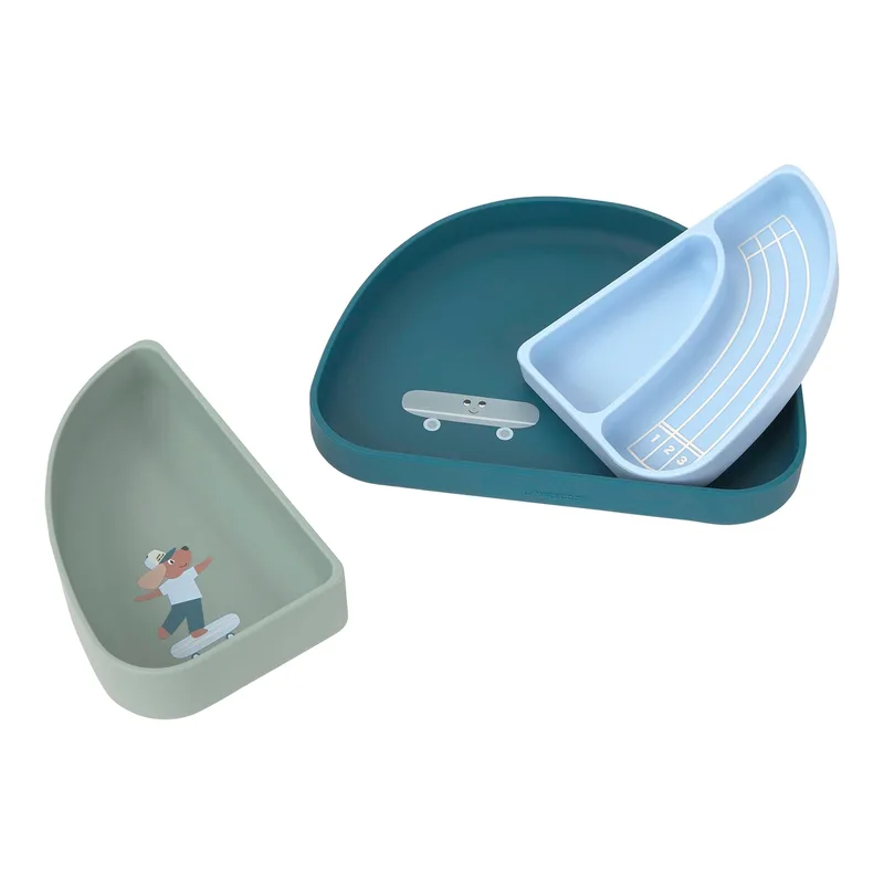 Lässig 3-tlg. Silikon Teller Set de Lässig en 22 × 19,5 × 4 mm – photo produit 1 sur 2